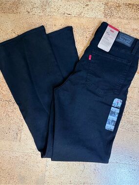 Levi's Black Flare Wide-Leg Jeans